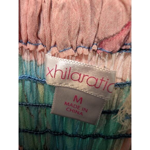 Xhilaration Womens M Sleeveless Maxi Dress Colorful Blue Floral Spring Summer - Picture 3 of 9